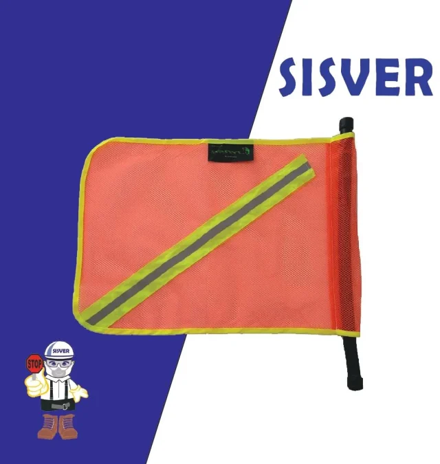 Banderola Naranja con Franja Reflejante DUP