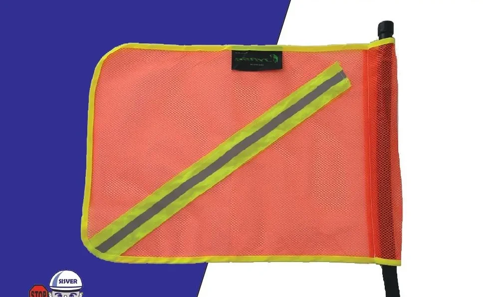 Banderola Naranja con Franja Reflejante DUP