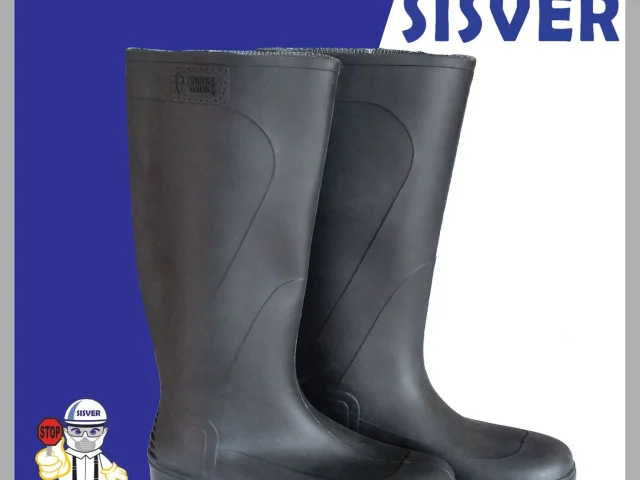 Bota de Hule Negra SCasquillo