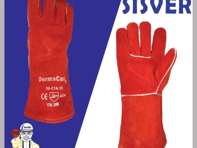 Guante Soldador rojo