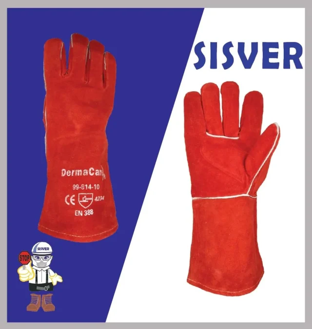 Guante Soldador rojo