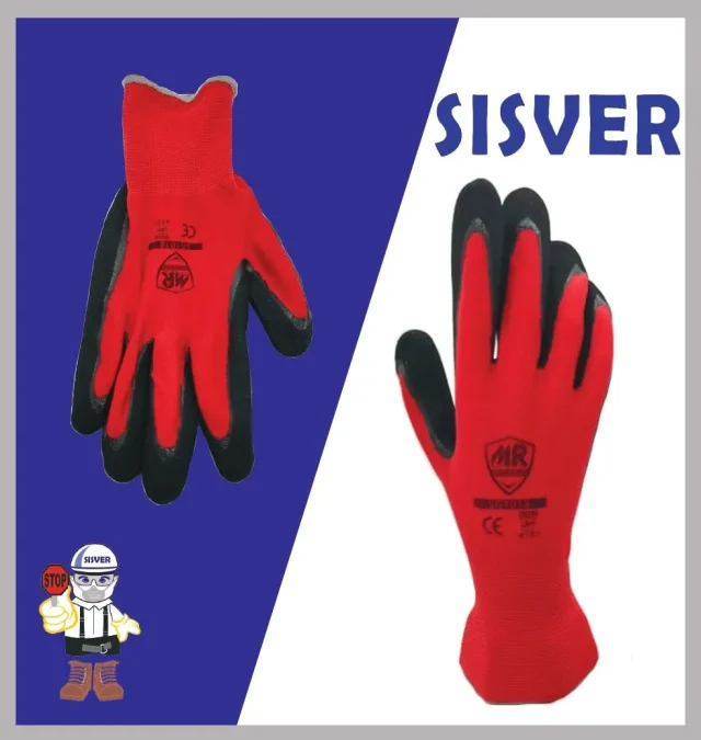 Guante de Nailon Rojo 001-SG1018-CH